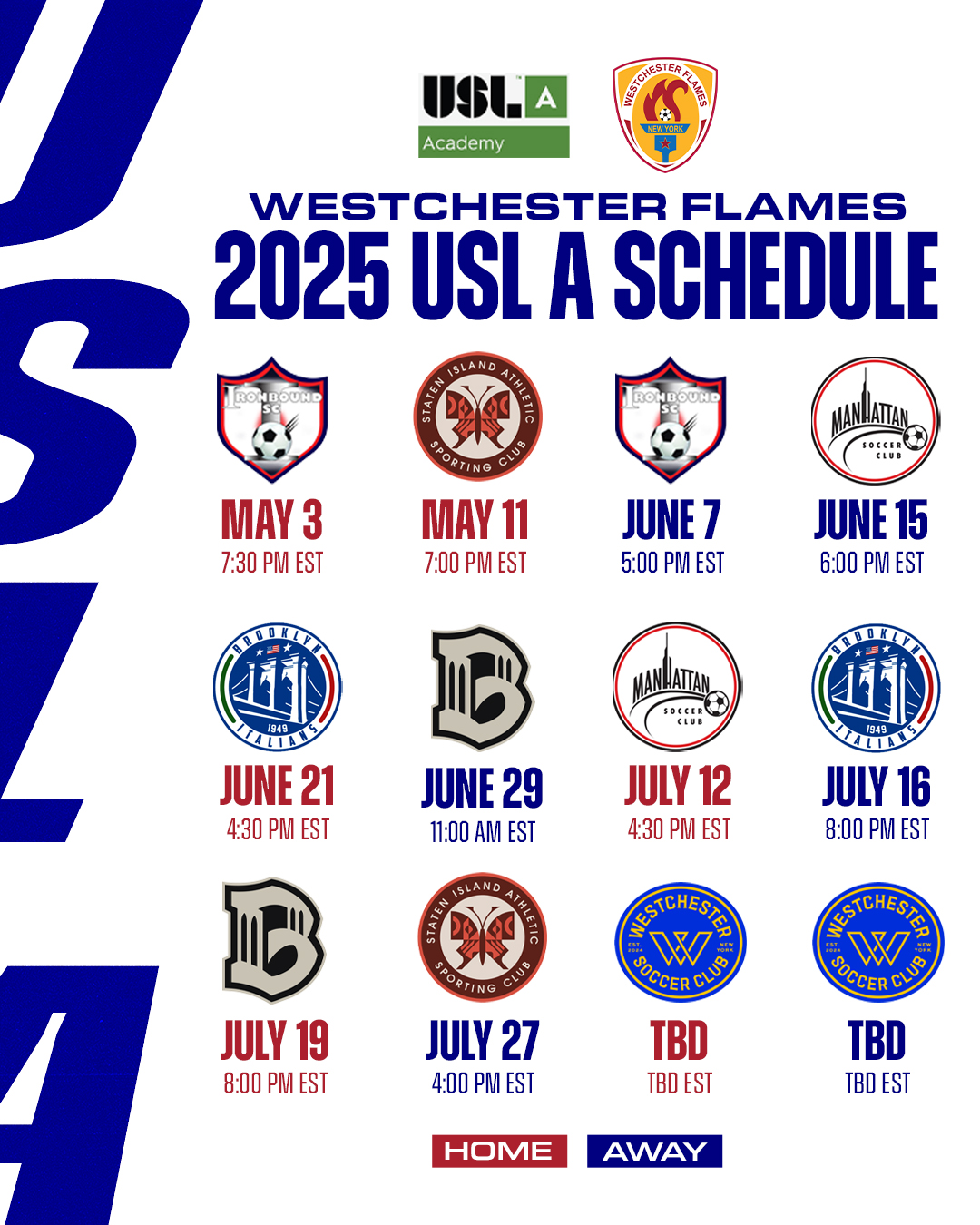 USL A Schedule 2025